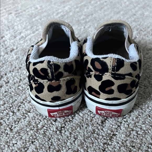 Vans Toddler Tan Leopard Slip-On Sneakers - Picture 3 of 6